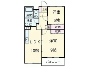 レアールソフィアA・B【1階】の間取り