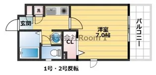 ジュネーゼ大阪城南【11階】の間取り