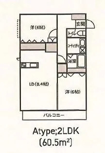 グランフォート東根【3階】の間取り