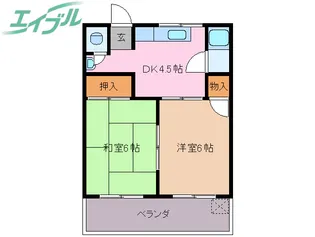 ニュー滝浪荘【2階】の間取り