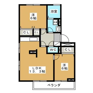 ペイサージュD【1階】の間取り