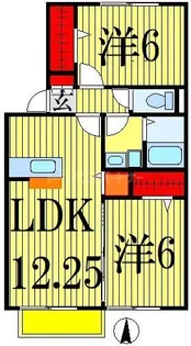 セントアンドリュースA棟【1階】の間取り