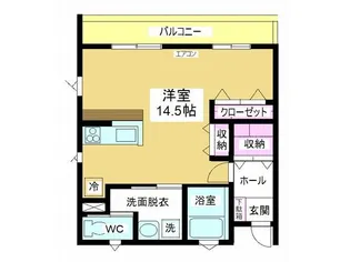 アヴィル旭町II【1階】の間取り