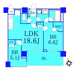 サンクタス横濱三ツ沢公園【3階】の間取り
