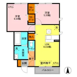 千葉県四街道市栗山【アパート】の間取り