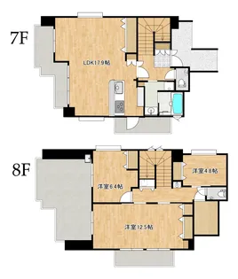 フォーセゾン中広【7階】の間取り