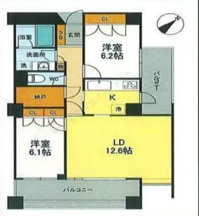 グランドメゾン武蔵小山【12階】の間取り