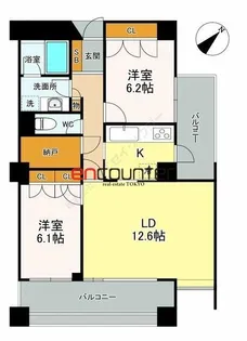 グランドメゾン武蔵小山【12階】の間取り