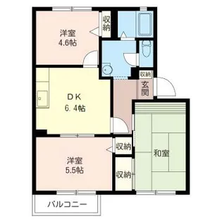 シャルムハイツ B【2階】の間取り