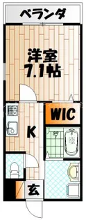 1Kの間取り画像