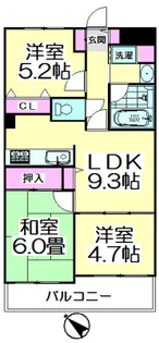 ライオンズプラザ竹ノ塚【7階】の間取り