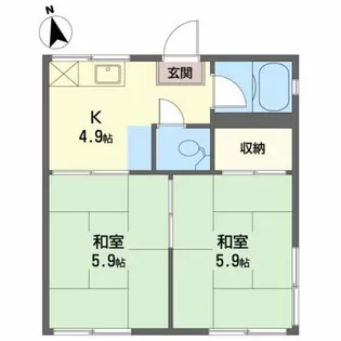 中村ハイツNO.1【2階】の間取り