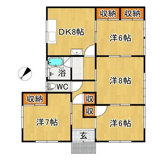 青森県弘前市大字樹木4【一戸建】の間取り