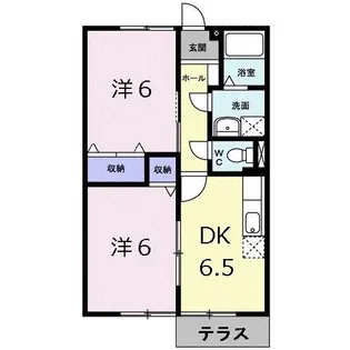 ヒューゲル悠【1階】の間取り