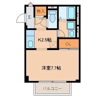 ニューハイツ日野【2階】の間取り