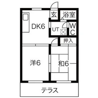 2DKの間取り画像