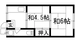 宝来荘【2階】の間取り