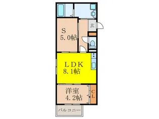 Cedar Hall Yamada Two【1階】の間取り