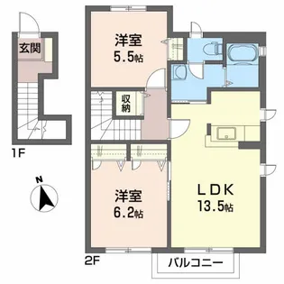 山形県山形市南三番町【アパート】の間取り