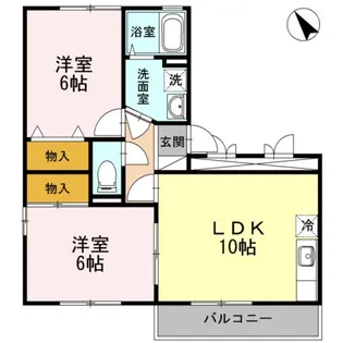 新潟県新潟市東区中木戸【アパート】の間取り