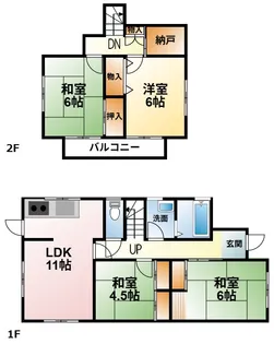千葉県茂原市千町【一戸建】の間取り