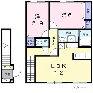 メニーハピネス・H【2階】の間取り