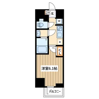 ルフレプレミアム横浜リーヴァ【9階】の間取り