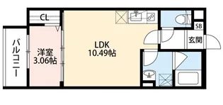 ラウレア浜寺【2階】の間取り