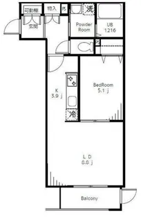 Brilliant旗の台【1階】の間取り