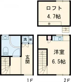 バイカーズアパートメント【1階】の間取り
