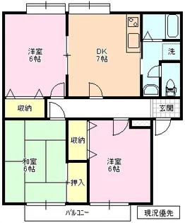 パナタウン南長池 A棟【2階】の間取り