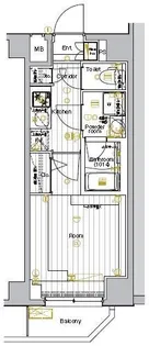 東京都品川区北品川4【マンション】の間取り