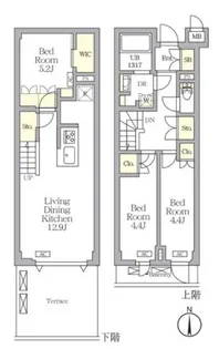 アジールコート都立大学【1階】の間取り