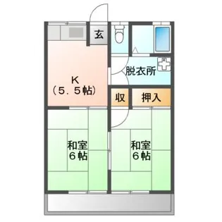 2Kの間取り画像