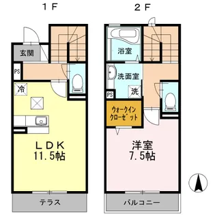 東京都杉並区井草1【アパート】の間取り