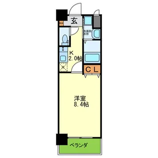 プレジオ中之島【5階】の間取り