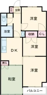 ファインクロス六番館【3階】の間取り