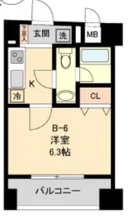 COMODO水天宮レジデンス【4階】の間取り