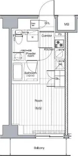 プレミアムキューブG西大井【4階】の間取り