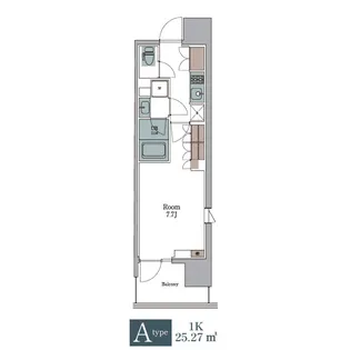 N sパークレジデンス新宿御苑 エヌズパークレジデンス【8階】の間取り