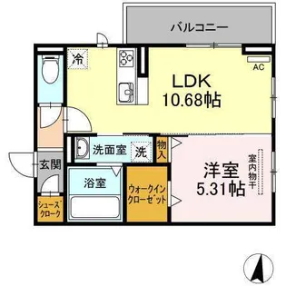 ラブリートモヨシ【2階】の間取り