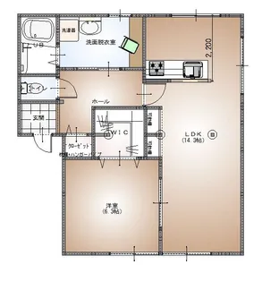 メルヘンハイツB【1階】の間取り