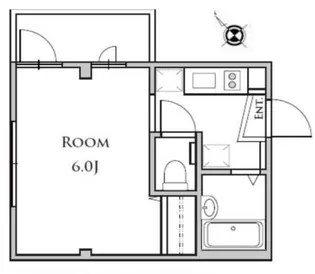 メゾンフラワー西新宿【2階】の間取り