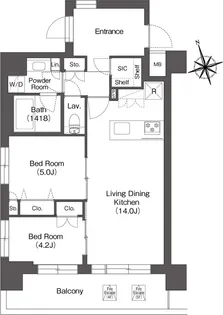 ルーウェ東大泉【5階】の間取り