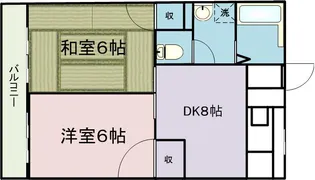 クロノス宮原【2階】の間取り