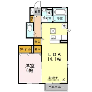 ノースアートヒルズ【1階】の間取り