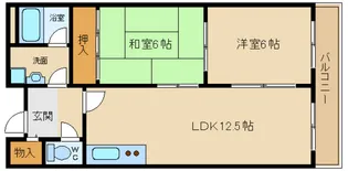 パレス中もず【1階】の間取り