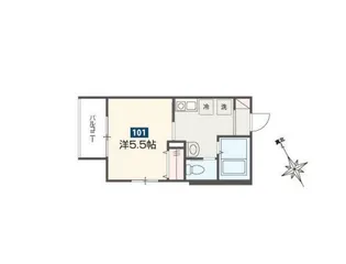 MELDIA東村山【1階】の間取り