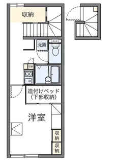 レオパレスアンパイヤー【2階】の間取り
