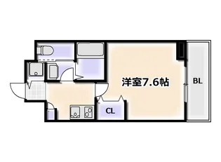 レジュールアッシュ難波MINAMI【11階】の間取り